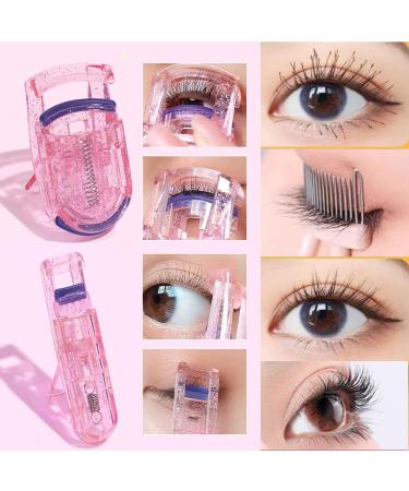 5 in 1 Eyelash Applicator Tool Set - Portable Eyelash Curler & Tools for Women/Girls - Pink | International Shipping - Buy Online on GoSupps.com