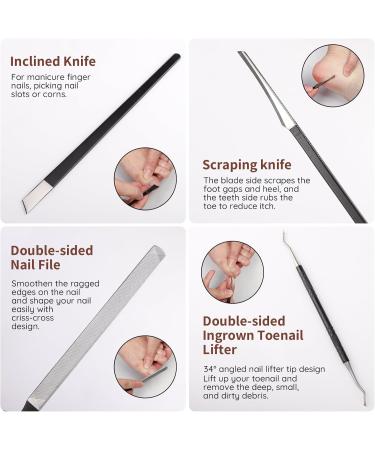 Segbeauty 9PCs Professional Pedicure Knife Set - High Manganese Steel Nail Care Tools for Ingrown Nails & Corn Removal - Buy Online on GoSupps.com