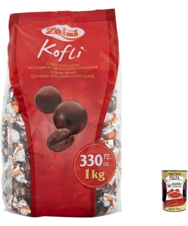  Italian Gourmet E.R. Zaini Kofli Dark Chocolate Coated Coffee Beans 1000g + Gourmet Italian Polpa 400g (Pack of 3) - Buy Online on GoSupps.com