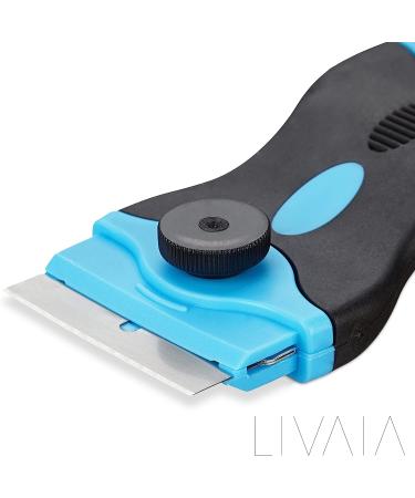 Hob Scraper Tool Set - Glass & Induction Stove Cleaner with 6 Blades - Stainless Steel & Plastic Blades - LIVAIA Cooktop Cleaner - Buy Online on GoSupps.com