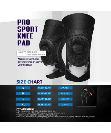 3PC Knee Brace Set with Full Leg Compression Sleeve - Pain Relief & Support for Hiking, Soccer, Basketball, Running - Black, Size A - Buy Online on GoSupps.com