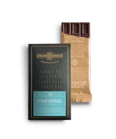 Handcrafted Dark Chocolate Bar - Peru Ucayali 72% Cocoa - 40g - Chaleur B Chocolat