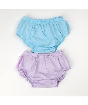 Hoolchean Baby Infant Girls 2PCS Set Tulle Ruffle Bloomer 0-6 Months in Blue & Purple - Buy Online on GoSupps.com