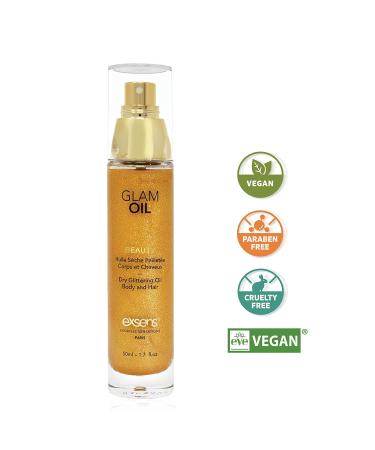 Exsens Glam Oil Gold Shimmer Body Luminizer - Hydrating Skin Illuminator (50ml) | Vegan, Cruelty-Free & Eco-Friendly - Buy Online on GoSupps.com