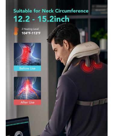 SKG 6D Deep Tissue Neck Massage Device - Pain Relief for Neck Shoulders & Legs | Ideal Gift for Men & Women | Home & Office Use - Buy Online on GoSupps.com