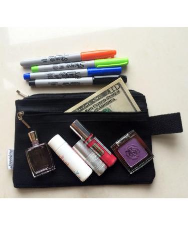 Augbunny 100% Cotton Cosmetic Bag - Canvas Zipper Pouch for Makeup Spring Folder Wallet & Phone - 454 ml - Buy Online on GoSupps.com