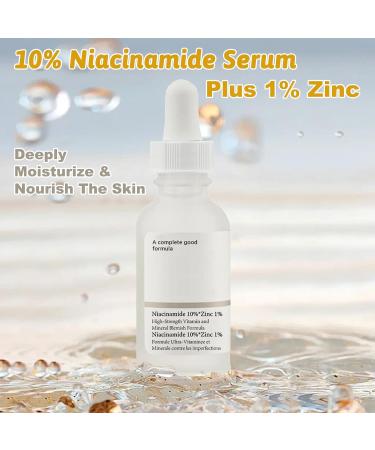 Niacinamide Face Serum 10% Niacinamide Serum + 1% Zinc Serum Face Moisturiser High Strength Vitamin Nourish Skincare Anti Aging Dark Spot Remover for Face Glow Skin Correcting (30ML) - Buy Online on GoSupps.com