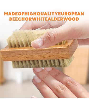 Omevett 5 Pcs Nail Brush Wooden Nail Cleaning Brushes Double Sided Nail Scrubber Hard Nailbrush Nail Scrubbing Brush Small Wood Nail Brush for Men Women Manicure Supplies - Buy Online on GoSupps.com