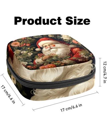 Muoooum Merry Christmas Sanitary Napkin Storage Bag | Portable Menstrual Pad & Cup Pouch for Teens & Women - 4.7x6.6 Color 1 - Buy Online on GoSupps.com