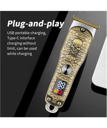 Professional Barber Scissors & Hair Clippers | Engraving Retro Design | Portable Electric Razor with Digital Display - Buy Online on GoSupps.com