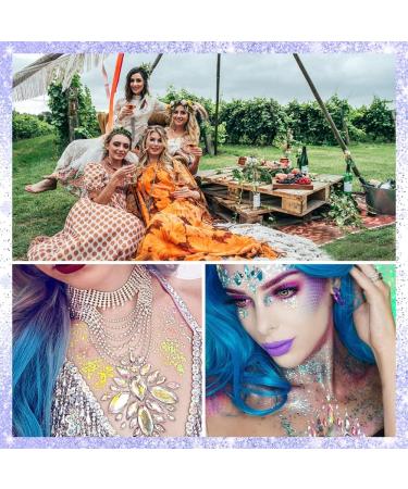 Mermaid Sequins Holographic Face Glitter Gel - Festival Makeup for Face, Body, and Hair - Buy Online on GoSupps.com