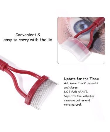MSQ Eyelash Comb & Eyebrow Brush | Mascara Applicator & Separator - Red 1PCS - Buy Online on GoSupps.com