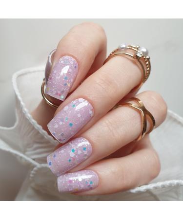 Zaubern gel4Home- UV wraps UV nail foils gel nail wraps semi cured gel nails (Color Glow Paisley)