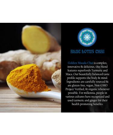 Blue Lotus Chai Golden Masala - Instant Spiced Tea Mix, 100 Cups, 3oz, Gluten-Free - Buy Online on GoSupps.com