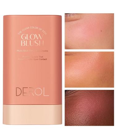 Cream Makeup Blushess - Blushes Stick Cream for Cheeks and Lips Rotating Design Makeup Blushes Stick Waterproof Long Lasting Cheek Tint For Women Girls Mature Skin Pochy 01