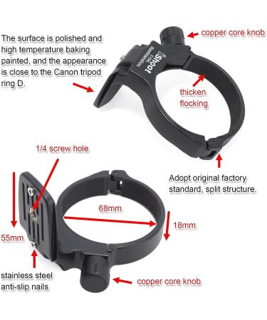 iShoot Tripod Mount Ring for Canon EF 100mm f/2.8L Macro Lens | ARCA Compatible Quick Release Plate | Replacement for Canon Tripod Mount Ring D - Buy Online on GoSupps.com
