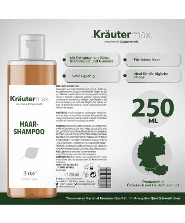 Herbal Max Birch shampoo hair birch shampoo hair shampoo for hair care 3 x 250 ml - Buy Online on GoSupps.com