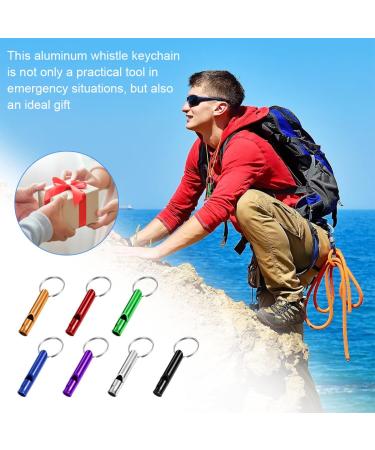 Aluminum Alloy Sport Pipe & 21 Emergency Whistles with Key Rings - Perfect for Sports Hiking Camping & Referees - Buy Online on GoSupps.com