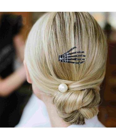 8 Pc Halloween Skeleton Claw Hair Clips - Skull Hand Barrettes for Women, Cosplay Costume and Holiday Party Decoration - Buy Online on GoSupps.com