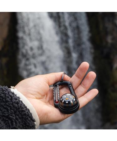 Sun Company TempaComp - Ball Compass Thermometer Carabiner | Outdoor Camping Hiking Accessory | Ultralight Navigation Orienteering Tool - Buy Online on GoSupps.com