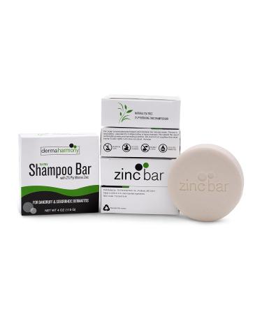 Dermaharmony 2% Pyrithione Zinc Shampoo Bar - Tea Tree 4 Oz | Effective Dandruff Control & Scalp Care | International Shipping Available - Buy Online on GoSupps.com