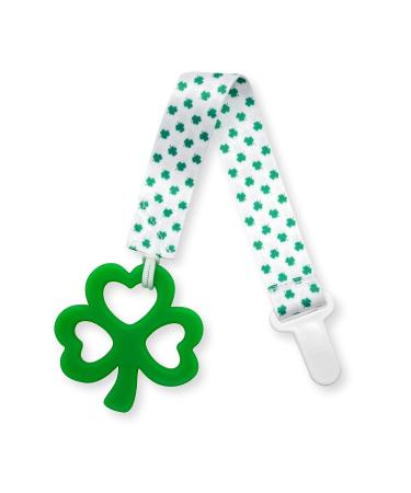 Clover Child Irish Baby Teething Toy - Soft BPA Free Silicone Teether & Pacifier Clip - Buy Online on GoSupps.com