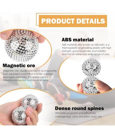 AEAEAN 6-Piece Magnetic Hedgehog Hand Massage Balls - Relieve Muscle Fatigue & Promote Blood Circulation (32mm/47mm) - Buy Online on GoSupps.com