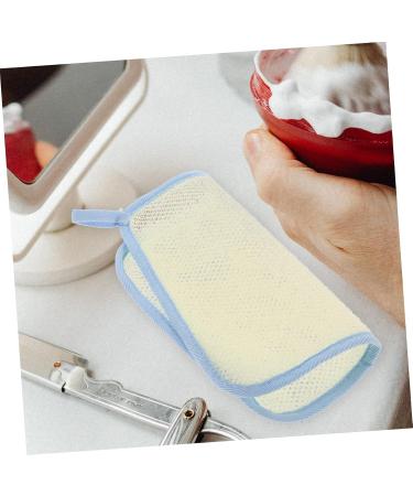 OHPHCALL 4pcs Square Towel Soap Bag Exfoliating Washcloth Exfoliating Cloth Body Cloth Scrubber Nylon Beige - Buy Online on GoSupps.com