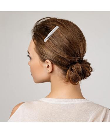10pcs Transparent Side Combs - Vintage Twist French Hair Clips for Women's Bridal Wedding - Buy Online on GoSupps.com
