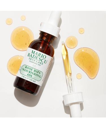 Mario Badescu Rose Hips Nourishing Oil for Combination, Dry, and Sensitive Skin | Facial Oil with Rosehip Extract & Castor Oil | 1 FL OZ - Buy Online on GoSupps.com
