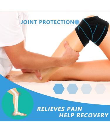LAVAED Adjustable Non Slip Knee Brace with Side Stabilizers and Gel Pads - Open-Patella Compression Wrap for Knee Pain Relief in Sports and Workouts - Regular Size - Buy Online on GoSupps.com