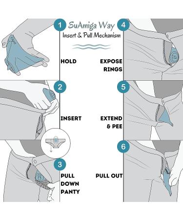 CIRCE CARE SuAmiga Female Urination Device Collapsible Female Urinal Portable Reusable Urinal for Women to Pee Standing Up Women Pee Funnel for Travel  Camping  Hiking  Outdoor (Soft Firm Plus Size) 2ndGenPlus-size/DenimGray - Buy Online on GoSupps.com