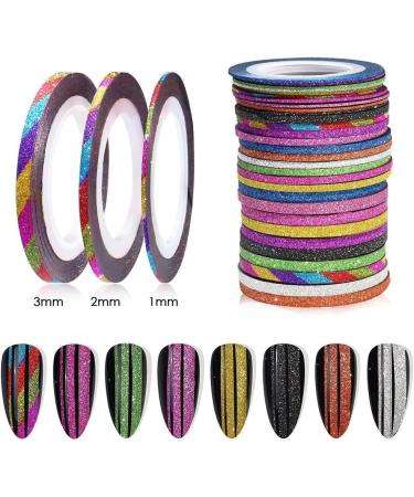 lmoikesz 10 Set of/set Multicolored Nail Art Striping Tape Set Wide Application And Easy To Fashionable And Unique Paper Good Gifts Random Color 3MM Random Color 3MM 10Set - Buy Online on GoSupps.com