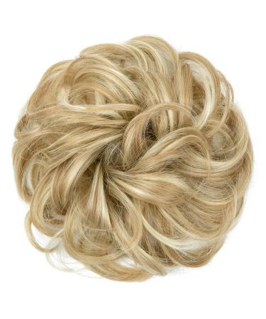Jjstar 2-Piece Hair Part & Rubber Band Set | Dutt Hair Tie & Hair Extensions for Messy Buns & Updos | Dark Blonde & Beach Blonde Options for Women & Girls - Buy Online on GoSupps.com