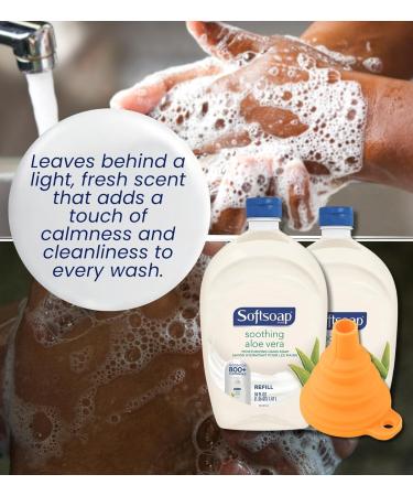 Softsoap Aloe Vera Liquid Hand Soap Refill 50 oz - Moisturizing Hand Soap Bundle with Funnel - Easy Refill Solution (3 Pack - Buy Online on GoSupps.com