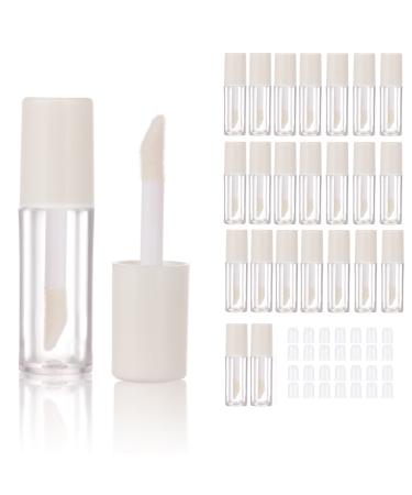 COSIDEA 26pcs Empty White 0.8ml mini lip gloss tubes Sample size lipgloss containers for sample sack lip oil DIY 26pcs White