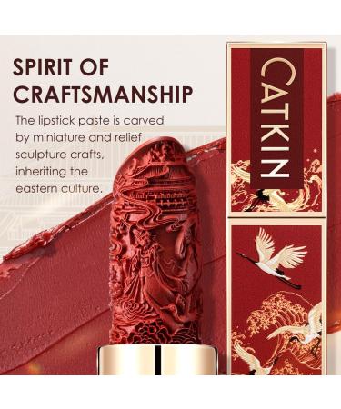 CATKIN Semi-Matte Lipstick Long Lasting Matte Lipstick High Impact Color Moisturizer Infused with Vitamin E and Avocado Oil Smooth Soft Texture - Buy Online on GoSupps.com