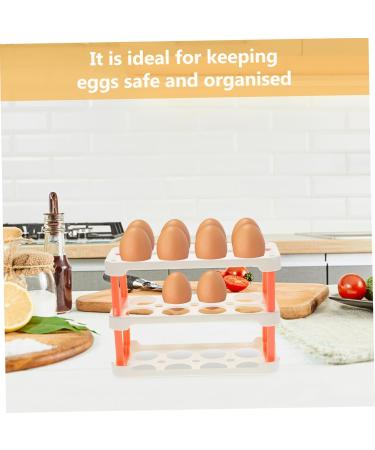 KOMBIUDA Fridge Eggs Holder Egg Grid Eggs Clear Plastic Containers Clear Plastic Tray Plastic Egg Holder Household Crisper Transparent 22.3X16.2X10.1CM - Buy Online on GoSupps.com