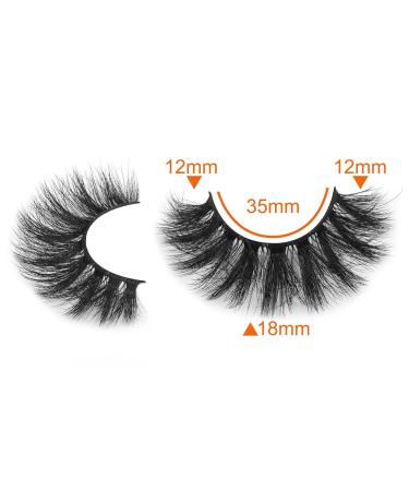 10 Pairs Pack 6D Thick Fluffy Faux Mink Eyelashes - 18mm Wispy Volume Extensions - Buy Online on GoSupps.com