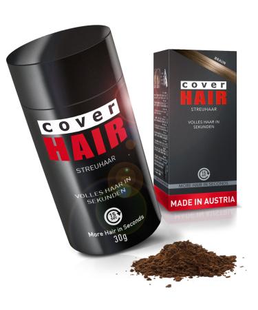COVER HAIR - Premium Scattered Hair 30 g | Pouring Hair for Hair Thickening and Roots | Authentic Look in for Men and Women | 100% Natural Brown 30 g