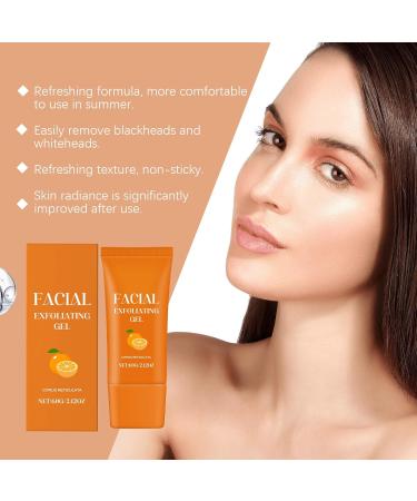  Hengxuan Vitamin C facial exfoliating gel gentle brightening exfoliating gel with natural orange extract moisturizing facial scrub for smooth skin (1) - Buy Online on GoSupps.com