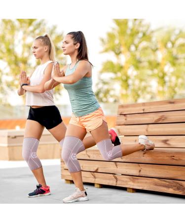 KGONE 2 Pack Knee Support Brace for Women Compression Knee Sleeve for Arthritis Joint Pain Pain Relief Meniscus Tear Injury Recovery Fitness Running Work Out Gym Hiking Sports - Buy Online on GoSupps.com