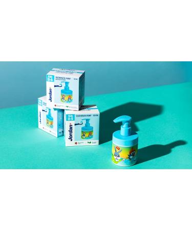 Jordan Children's Toothpaste Pump - Innovative 150ml Dispenser for 0-5 Years | Equivalent to 3 Tubes | Convenient & Safe Tooth Care - Buy Online on GoSupps.com