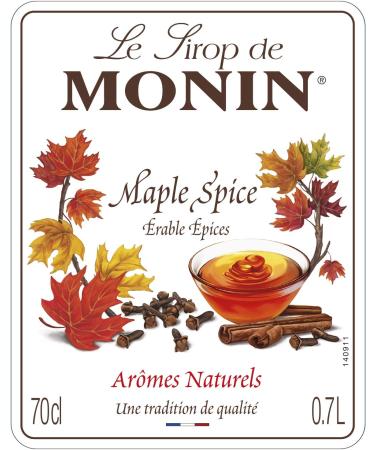 MONIN Premium Maple Spice Syrup 700ml - Vegan-Friendly & Allergen-Free | 100% Natural Flavours for Coffee & Cocktails - Buy Online on GoSupps.com