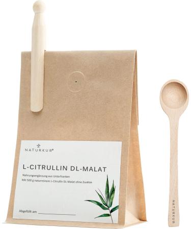 Naturkur L-Citrullin DL-Malat 2: 1-500 g in the food-safe bag with fresh keep valve-laboratory test purely herbal fermentation optimal solubility without additives from Lower Franconia