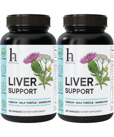 Liver Cleanse Detox & Repair Formula - Herbal Liver Support Supplement with Milk Thistle Dandelion Root Turmeric  Artichoke Extract for Liver Health - Silymarin Milk Thistle Detox Capsules