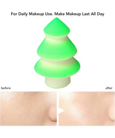 Christmas Makeup Sponge Soft Face Beauty Sponge for Daily Makeup Use Christmas Tree Shaped Suitable for All Skin Types - Buy Online on GoSupps.com