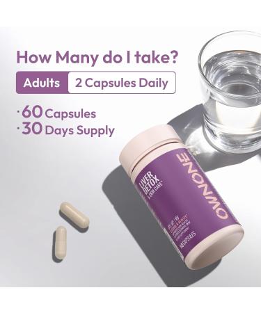 OWNONE Liver Cleanse Detox & Repair Supplement for Live Health & Cleanse, Liver Support Supplement with Milk Thistle, Dandelion and Turmeric Extract, Non-GMO, 60 Vegetarian Capsules - Buy Online on GoSupps.com