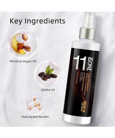 11 in 1 Almond Oil Moisture Leave In Conditioner Detangler Spray Argan oil Conditioning Cream Daily Hair Moisturizer Stay In Conditioner Keratin Cream Hair Serum for Frizzy Dry Damaged Hair 8.6 Fl Oz (Pack of 1) - Buy Online on GoSupps.com