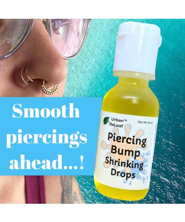 Urban ReLeaf Piercing Bump Shrinking Drops - 100% Natural Aftercare Liquid with Essential Oils for Scars, Nodules, Cartilage, Nose, and Ear Spots - Buy Online on GoSupps.com